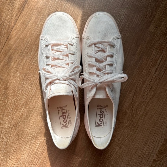 Keds Shoes - ❌SOLD❌Keds Light Pink Canvas Platform Sneakers Size 8
